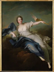 Porträtt av Marie-Anne de Mailly-Nesle (1717-44) Marquise of La Tournelle som Eos, efter 1740